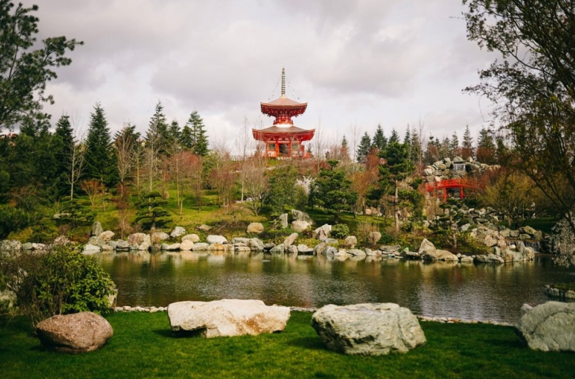 Японский сад в парке Краснодар